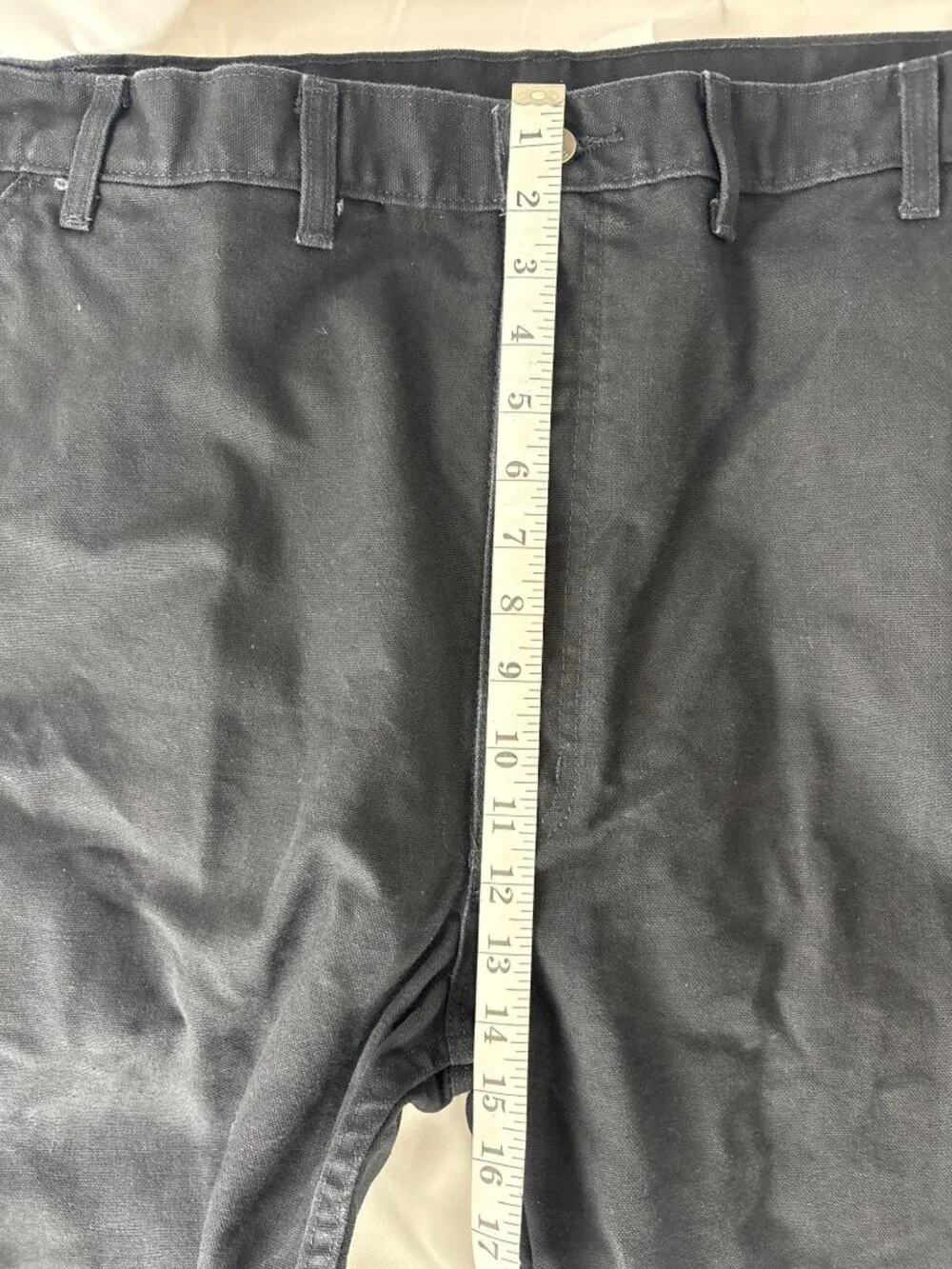 VTG Carhartt B11 Loose Fit Black Washed Duck Canvas Carpenter Work Pants 44x34